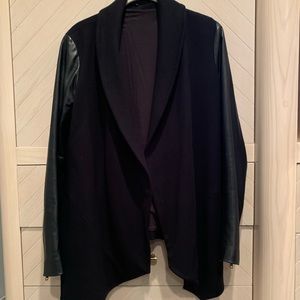Theory black multi media blazer